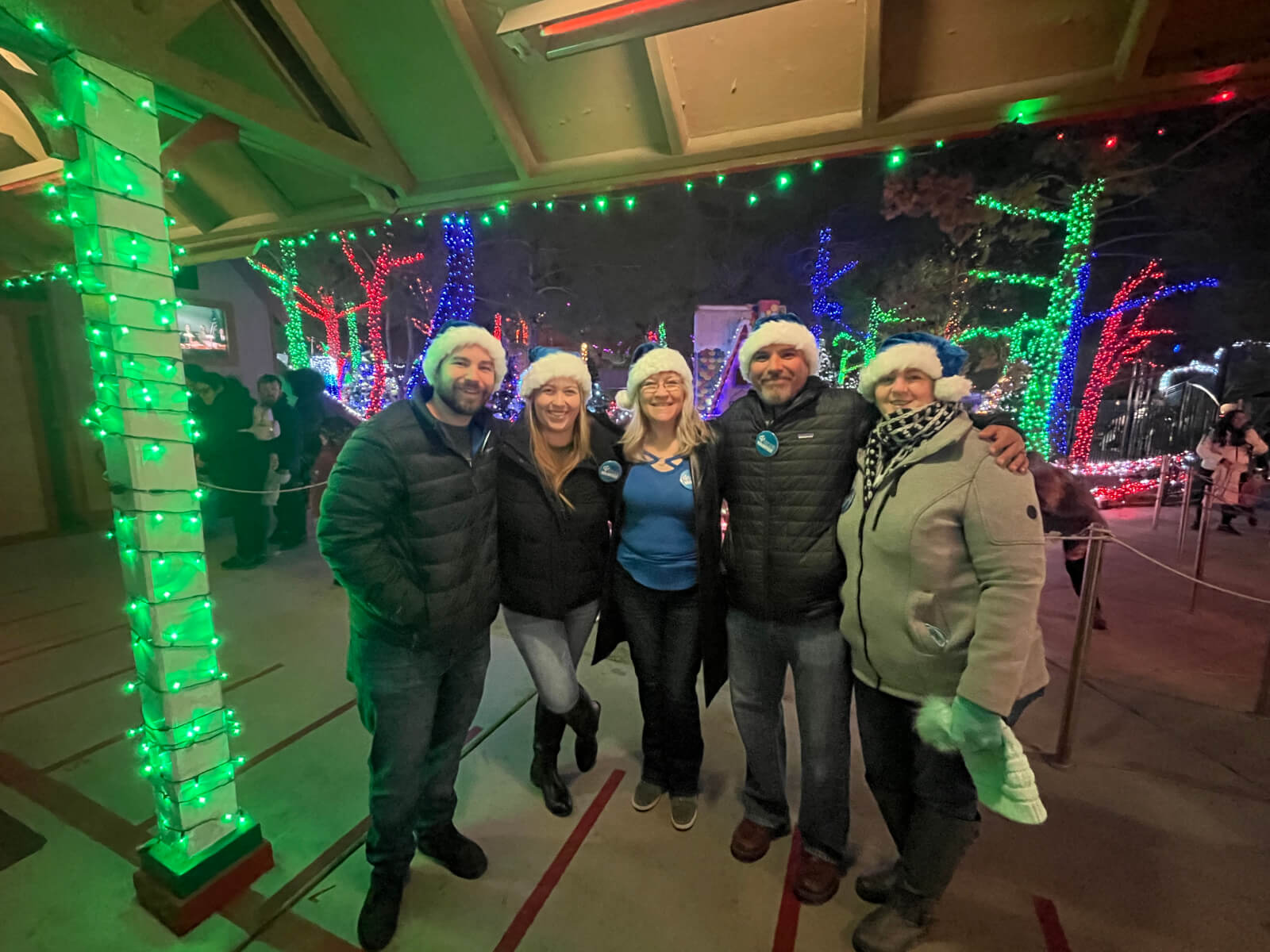 Touchstone Living team members enjoying holiday festivities in an affordable Las Vegas neighborhood