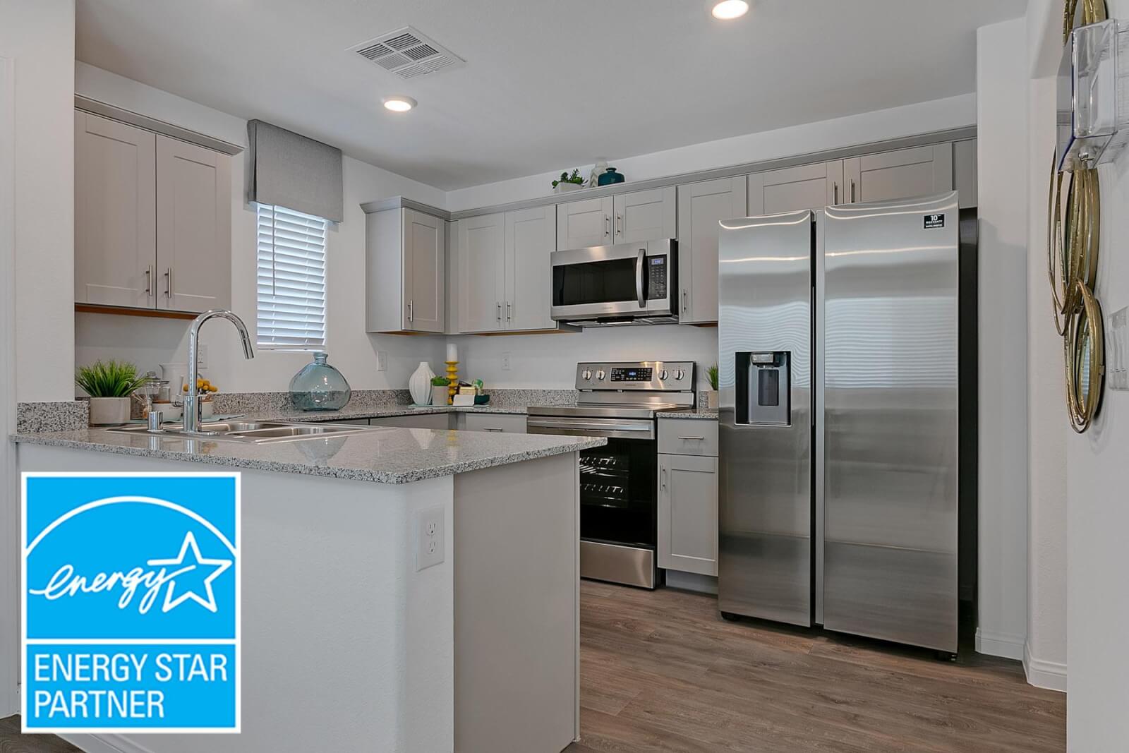 Energy-efficient kitchen in an affordable townhome from Touchstone Living