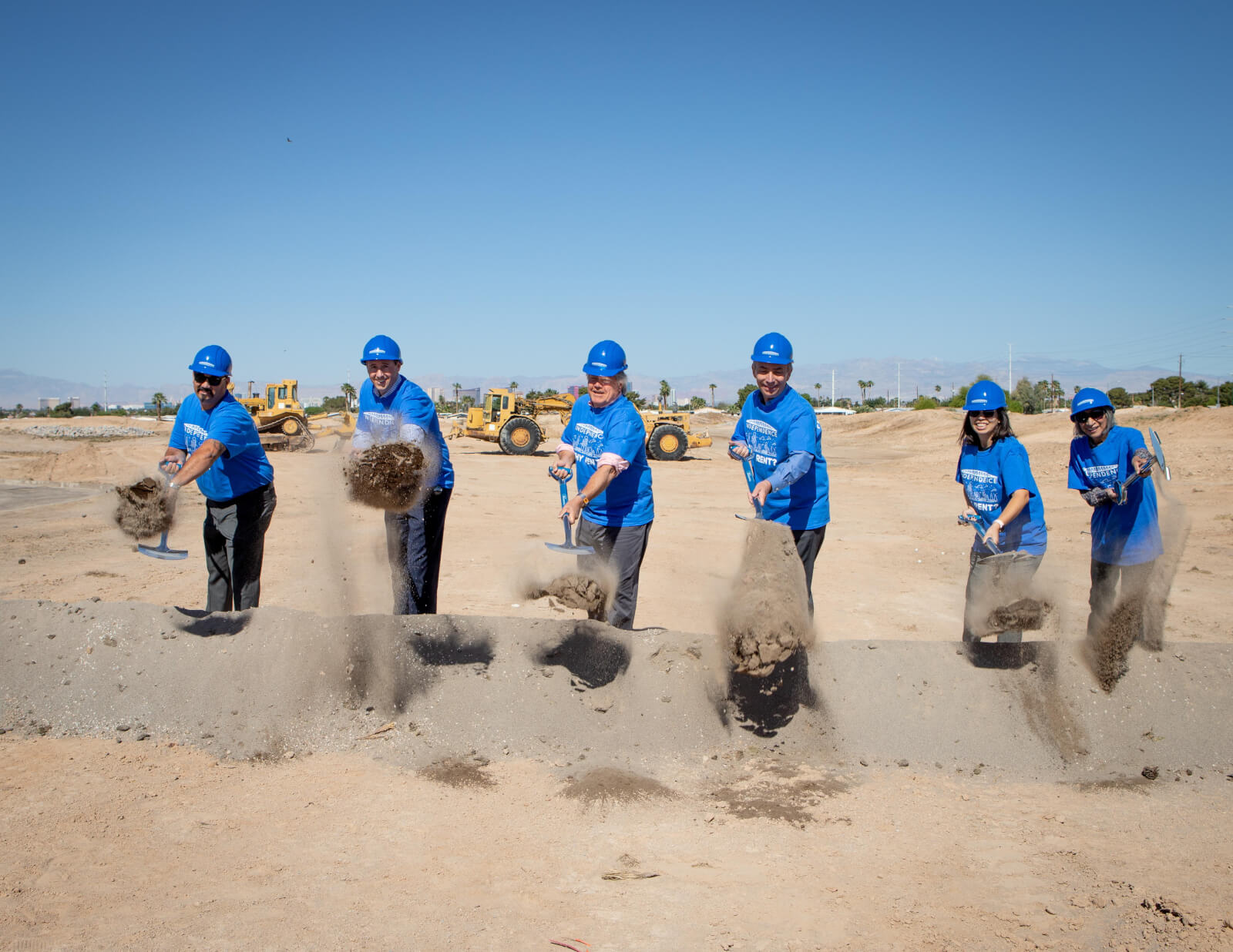Touchstone Living team members breaking ground on the development of a new affordable community in Las Vegas