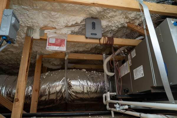 Insulation and ductwork installed in a Solaris townhome in Las Vegas